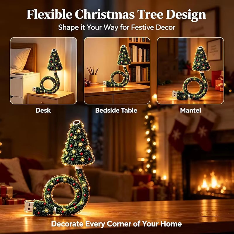 Indoor Christmas Tree Projector HD USB Plug & Play 6 Festive Scenes Holiday Projector Light Home Wall Xmas Party Decoration